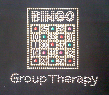Group Therapy Tote rhinestone, bingo , tote bag, bag, tote